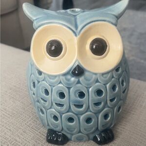 Ceramic Blue Owl Figurine